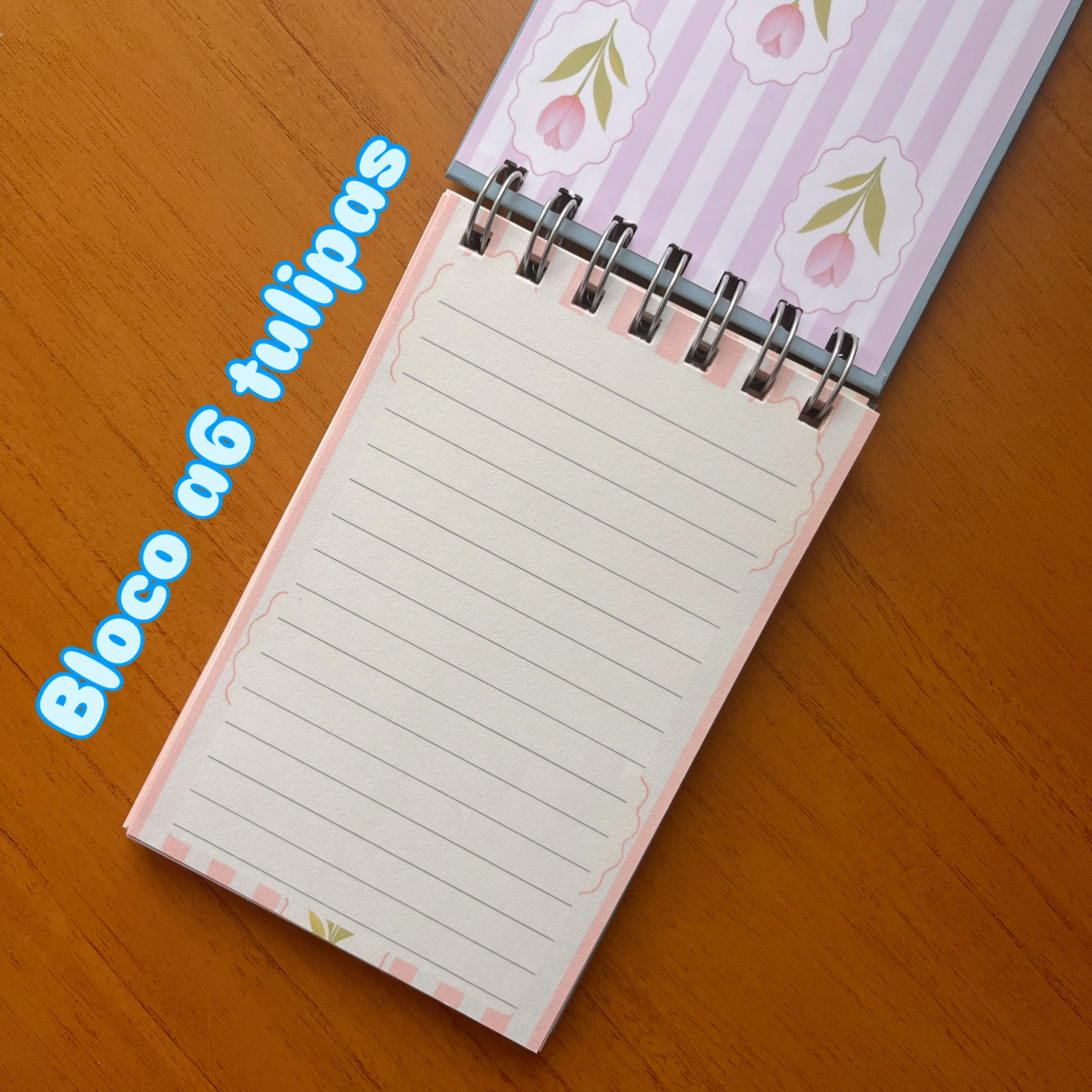 Bloco de notas A6 - Tulipas