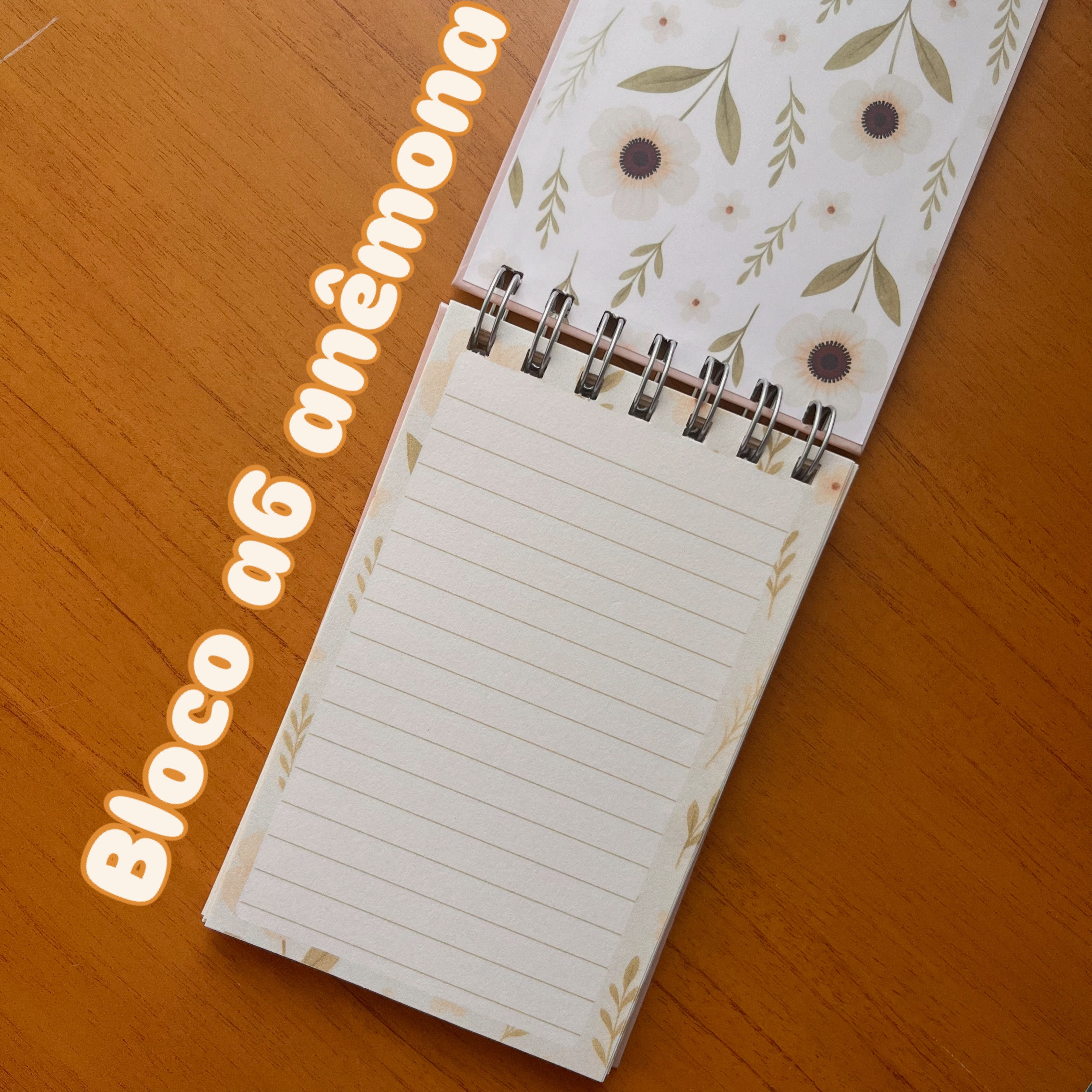 Bloco de notas A6 -  Anêmona