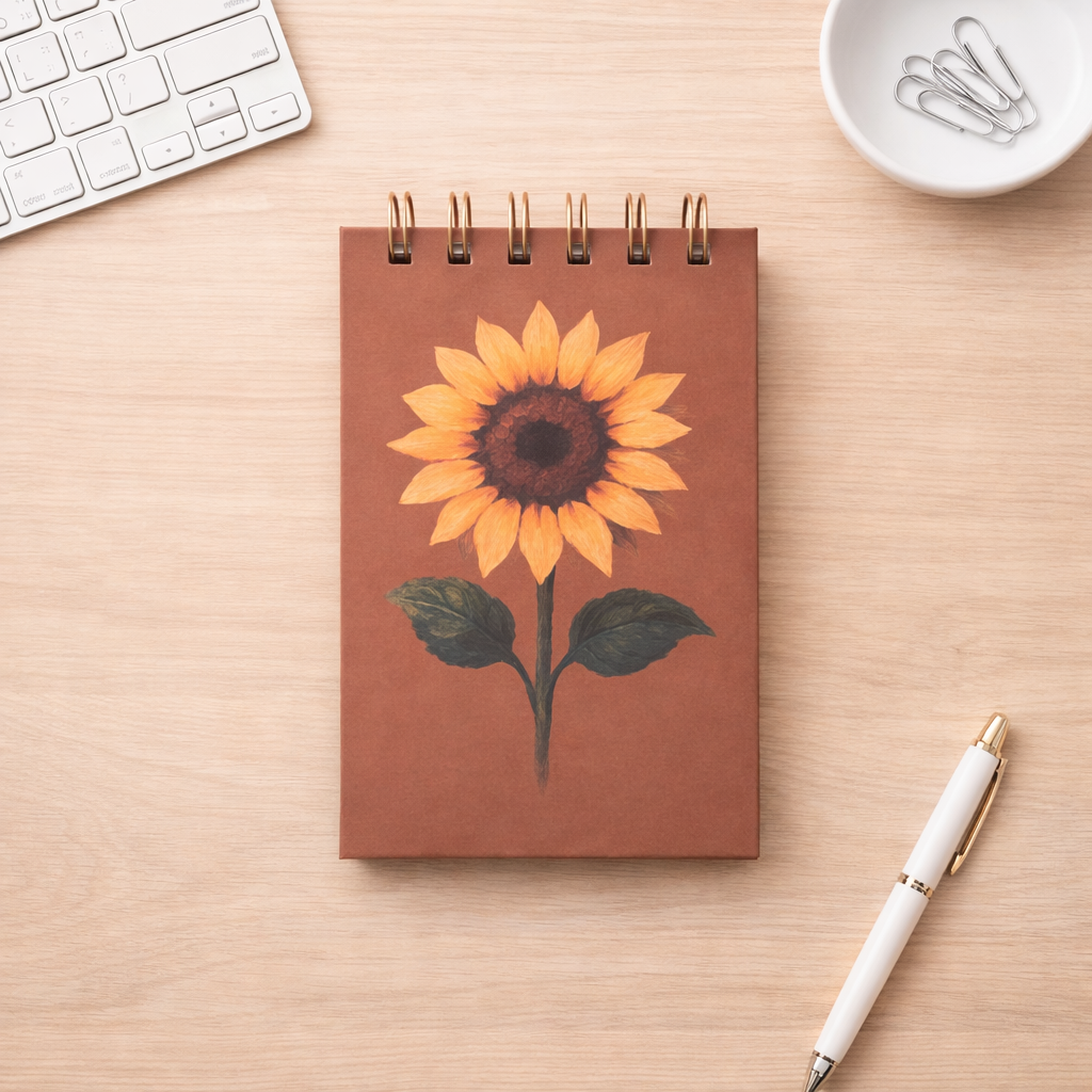 Bloco de notas A6 - Girassol