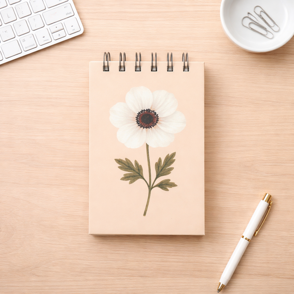 Bloco de notas A6 -  Anêmona