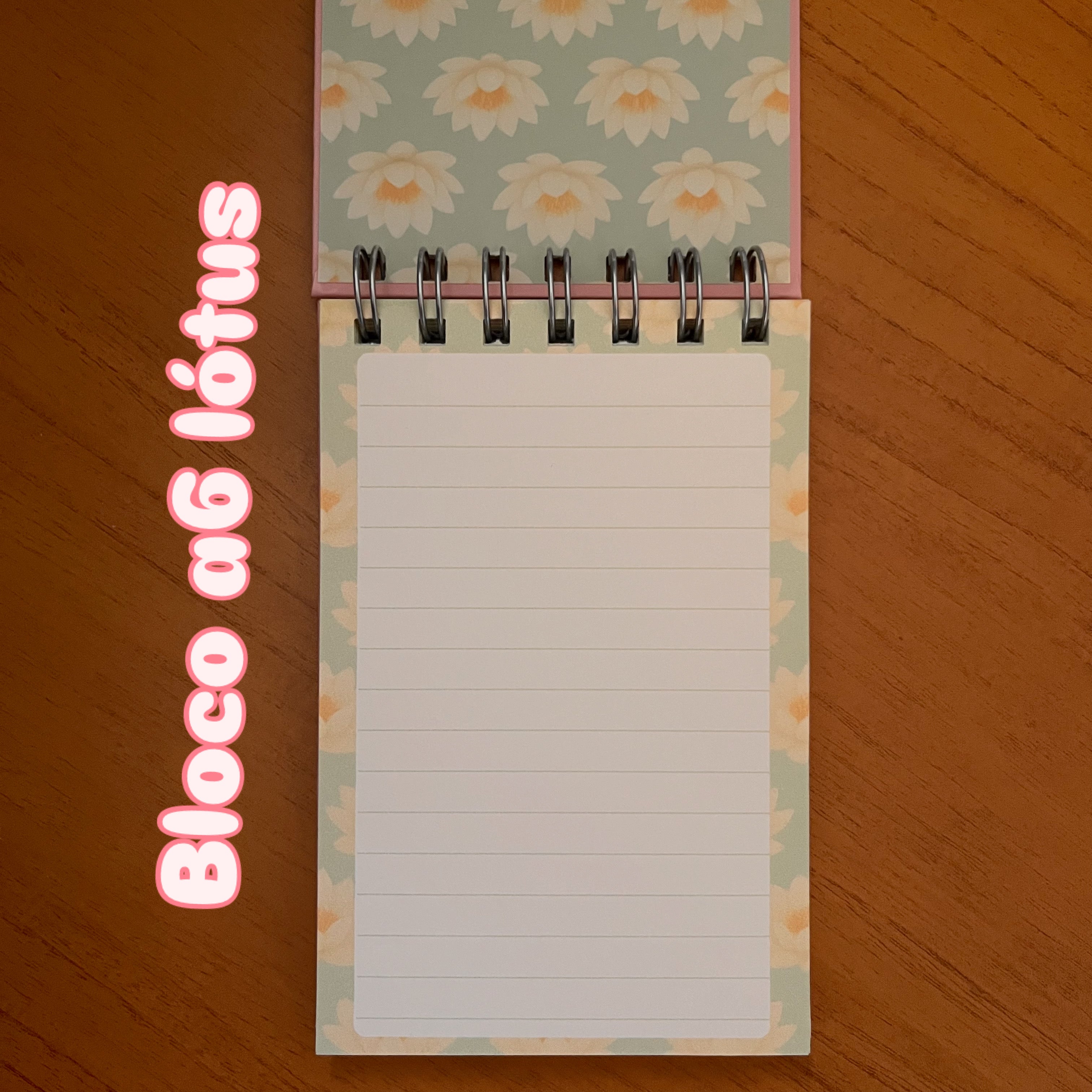 Bloco de notas A6 - Lótus